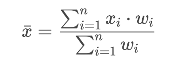 Weighted Average Formula 1